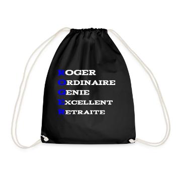 Roger the best - Sac de sport léger - noir - Devant