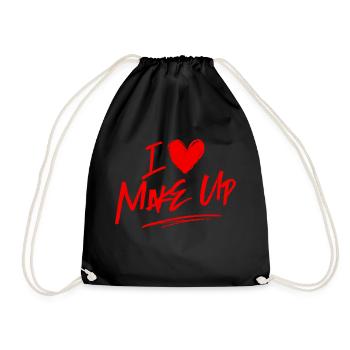 I love makeup - Drawstring Bag - black - Front