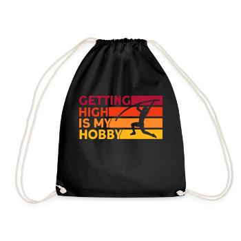Athletics Pole Vault Jumping Gift - Drawstring Bag - black - Front
