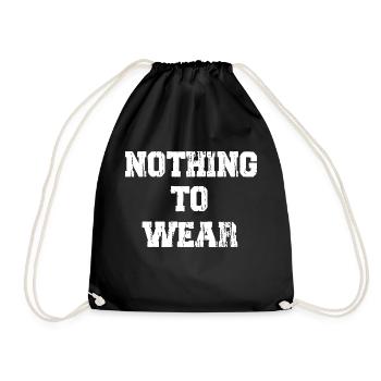 Nothing to wear - Drawstring Bag - black - Front