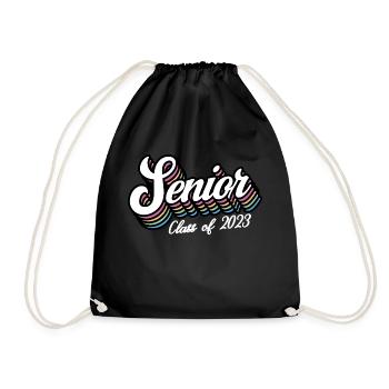 Classe Senior de 2023 Rétro Graduation Party Cadeau - Sac de sport léger - noir - Devant