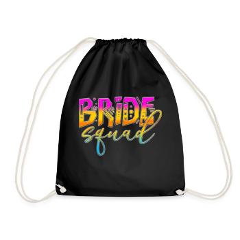Braut Braut Hochzeit Junggesellenabschied Brautjungfernabschied - Turnbeutel - Schwarz - Vorne