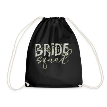 Braut Braut Hochzeit Junggesellenabschied Brautjungfernabschied - Turnbeutel - Schwarz - Vorne