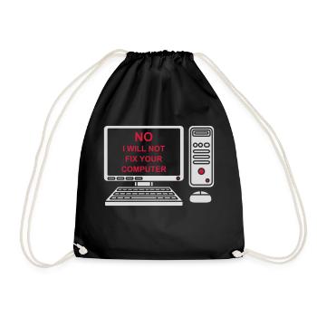Ne pas réparer votre ordinateur - Sac de sport léger - noir - Devant