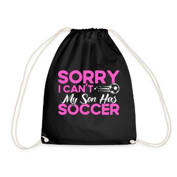 Sportfan Fußball Mama Sohn Geschenk - Turnbeutel - Schwarz - Vorne