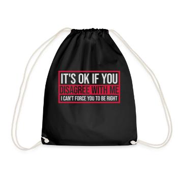 Vous n’êtes pas d’accord avec moi - Sac de sport léger - noir - Devant
