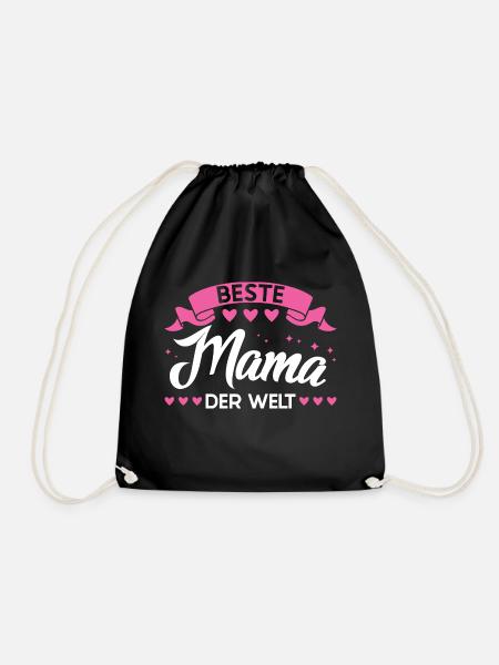Mutter Familie Mama Geschenk - Turnbeutel - Schwarz