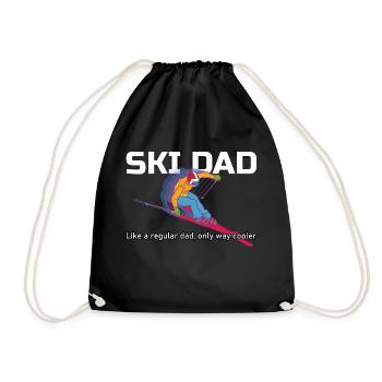 Lustiges Skifahrer und Apreski Design Ski Urlaub - Turnbeutel - Schwarz - Vorne