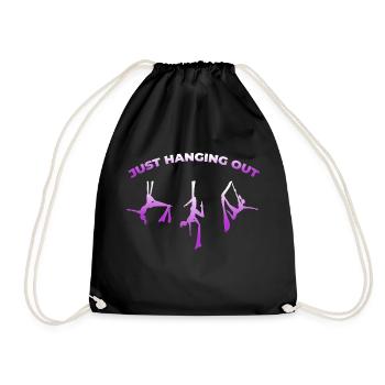Aerial Yoga Cloth Acrobatics Cloth Air Gymnastics - Drawstring Bag - black - Front