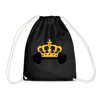 Conception du logo Krone Dumbbell - Sac de sport léger - noir - Devant