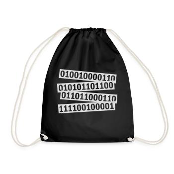 Langage de programme de code binaire - Sac de sport léger - noir - Devant