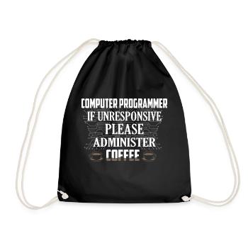 Computer Programmer Coding Software - Turnbeutel - Schwarz - Vorne