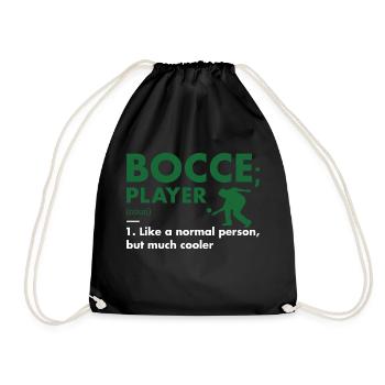 Définition du joueur de sport Bocce - Sac de sport léger - noir - Devant