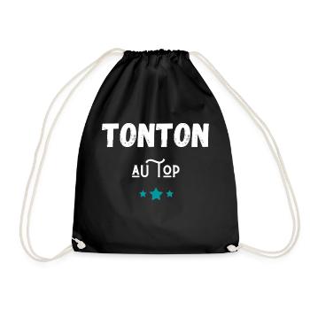 tonton au top idée cadeau - Sac de sport léger - noir - Devant