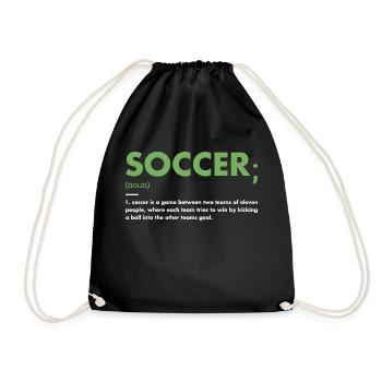 Sport Definition Soccer - Turnbeutel - Schwarz - Vorne