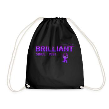 Brilliant since 1991 - Drawstring Bag - black - Front