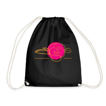 Flower Flower Plant - Drawstring Bag - black - Front