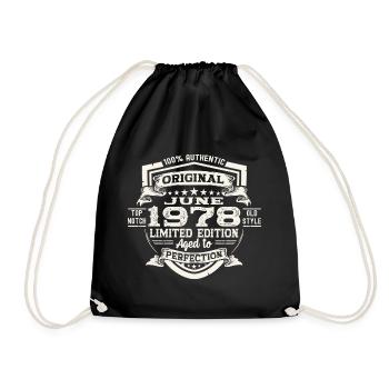 45e anniversaire Juin Millésime 1978 Bouclier original - Sac de sport léger - noir - Devant