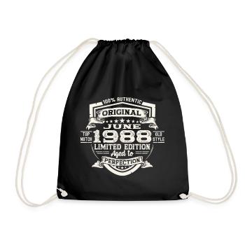 35e anniversaire Juin Millésime 1988 Bouclier Original - Sac de sport léger - noir - Devant