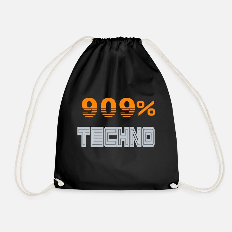 909 Techno Letter - Turnbeutel - Schwarz