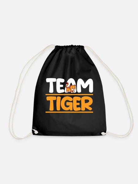 Tiger Motiv - Turnbeutel - Schwarz