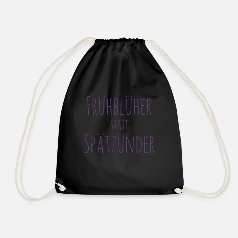 Frühblüher statt Spätzünder - Turnbeutel - Schwarz