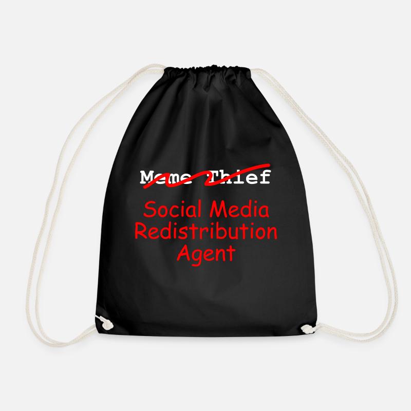 Meme Thief - Drawstring Bag - black