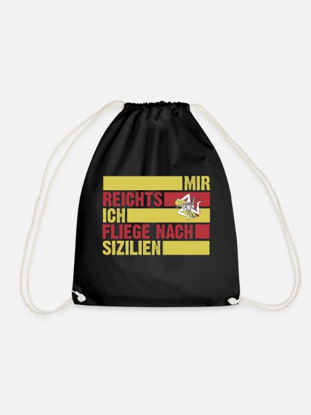 Sizilianer Sizilianisch Sizilien - Turnbeutel - Schwarz