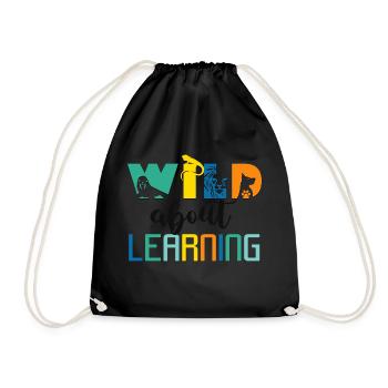 Wild About Learning Lehrer Schule Pre-K Tier - Turnbeutel - Schwarz - Vorne