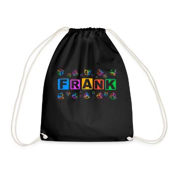 FRANK colourful cubes - Turnbeutel - Schwarz - Vorne