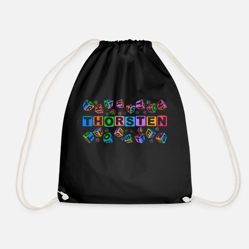 THORSTEN colourful cubes - Turnbeutel - Schwarz