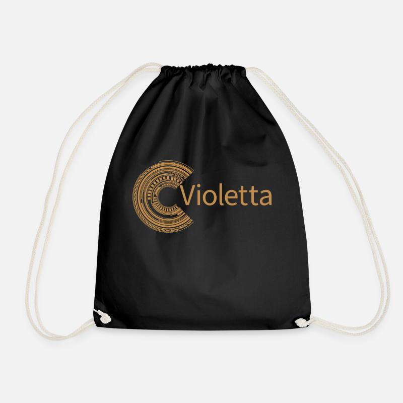 Für Violetta - Turnbeutel - Schwarz