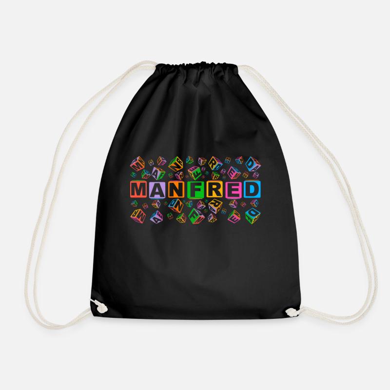 MANFRED colourful cubes - Turnbeutel - Schwarz