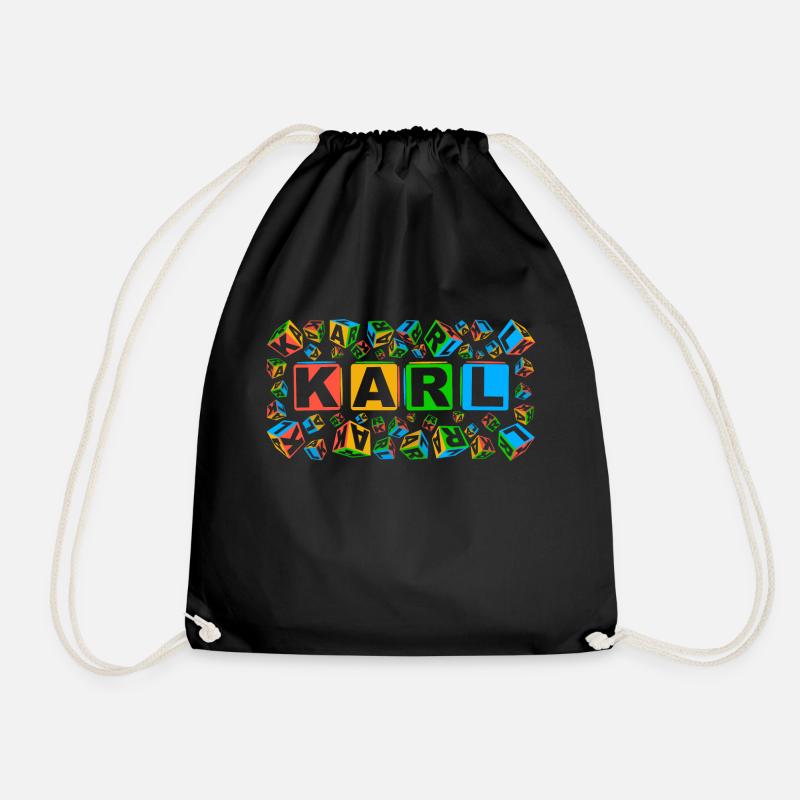 KARL colourful cubes - Turnbeutel - Schwarz