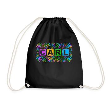 CARL colourful cubes - Turnbeutel - Schwarz - Vorne