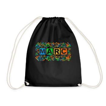 MARC colourful cubes - Turnbeutel - Schwarz - Vorne
