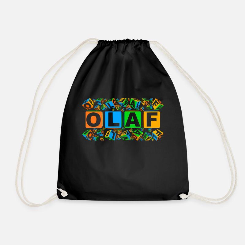 OLAF colourful cubes - Turnbeutel - Schwarz