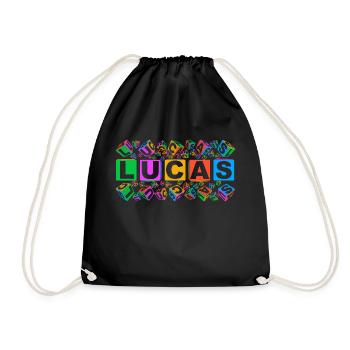 LUCAS colourful cubes - Turnbeutel - Schwarz - Vorne
