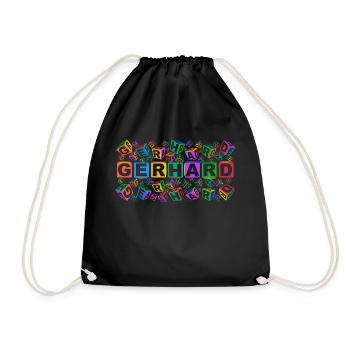 GERHARD colourful cubes - Turnbeutel - Schwarz - Vorne
