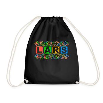LARS colourful cubes - Turnbeutel - Schwarz - Vorne