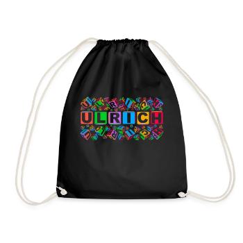 ULRICH colourful cubes - Turnbeutel - Schwarz - Vorne
