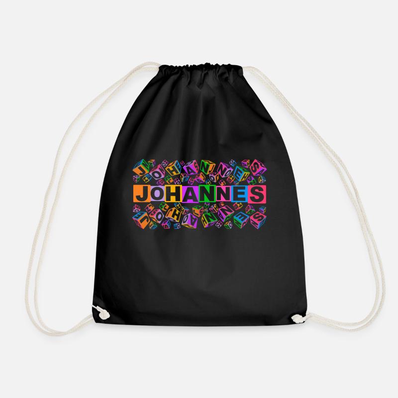 JOHANNES colourful cubes - Turnbeutel - Schwarz