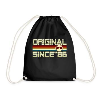 Since 86 - Drawstring Bag - black - Front