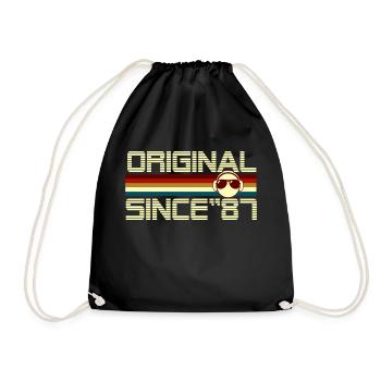 Since 87 - Drawstring Bag - black - Front