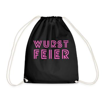 WurstFeier, Malle Party, Mallorca, Malle, Party - Turnbeutel - Schwarz - Vorne
