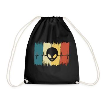 Battement de cœur Vintage Alien - Sac de sport léger - noir - Devant