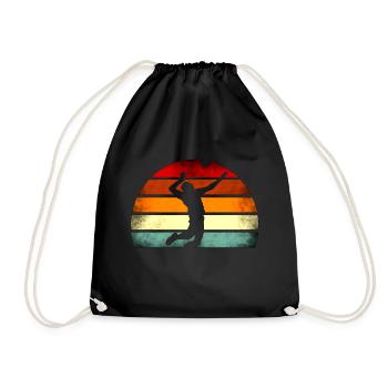 Volley-ball vintage - Sac de sport léger - noir - Devant