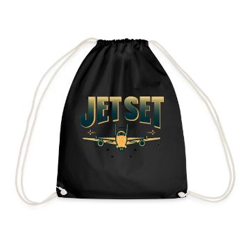AIRPLANES - Drawstring Bag - black - Front