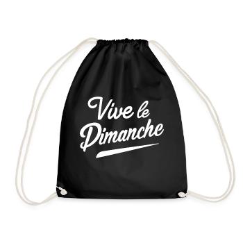 Vive le dimanche - Sac de sport léger - noir - Devant