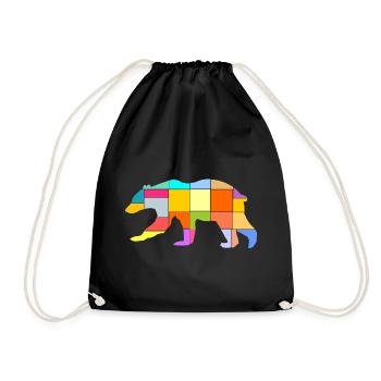 Bear parts - Drawstring Bag - black - Front